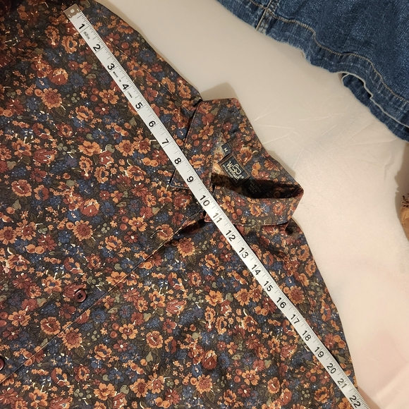 VTG Woolrich Women's 100% Cotton Floral Autumn Print Shirt Size M - Picture 7 of 10